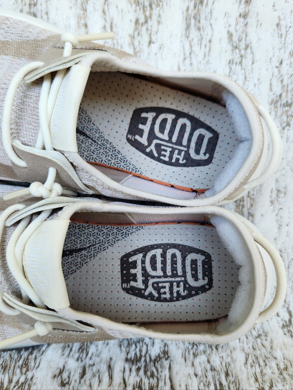 Hey Dude "Sirocco Neutral" Sneaker Tan Beige Mesh | Women's Size 7 - Picture 8 of 11